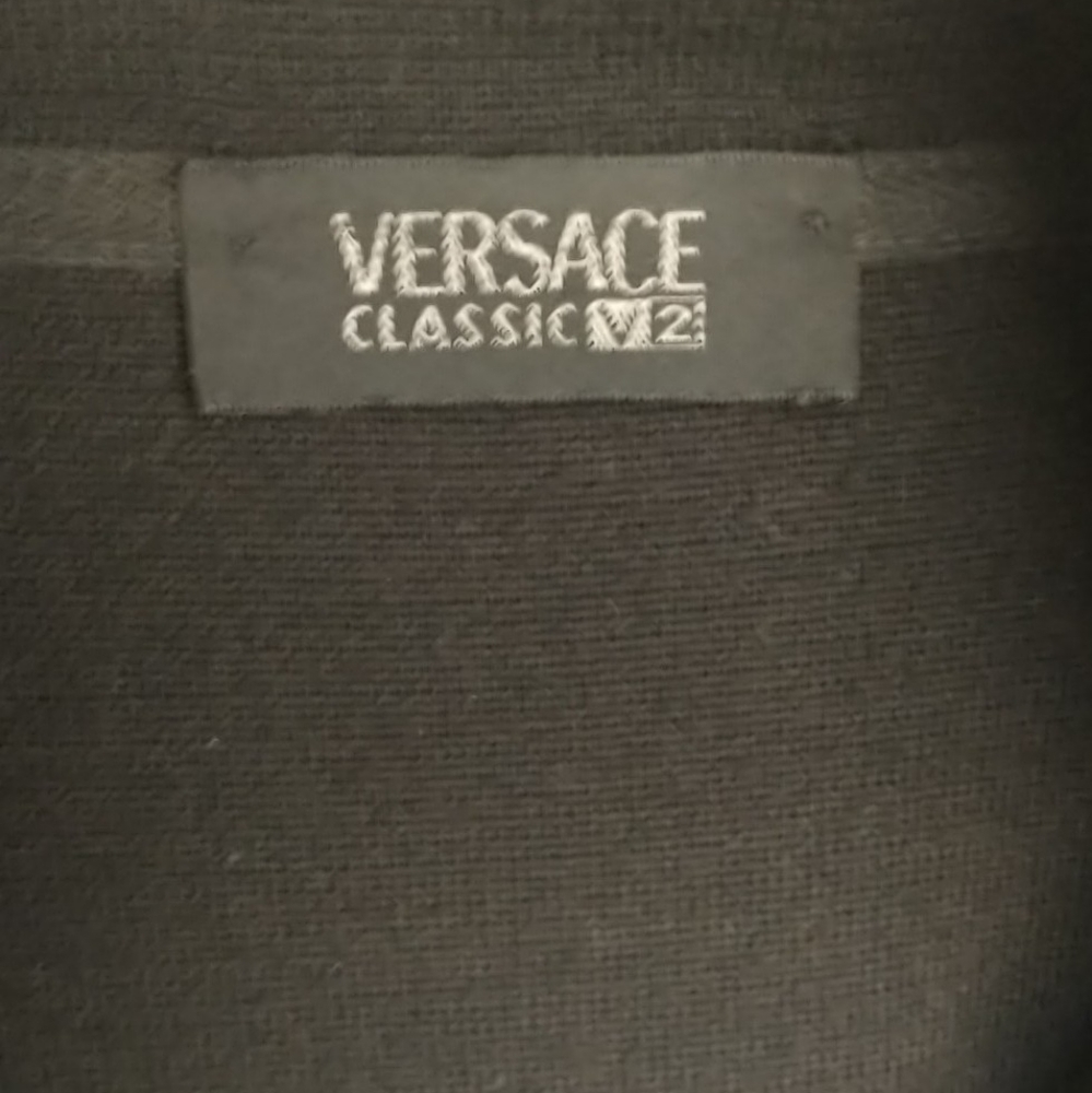 Versace Classic V2 Black Men's Cardigan Sweater Large -EXCELLENT CONDITION.